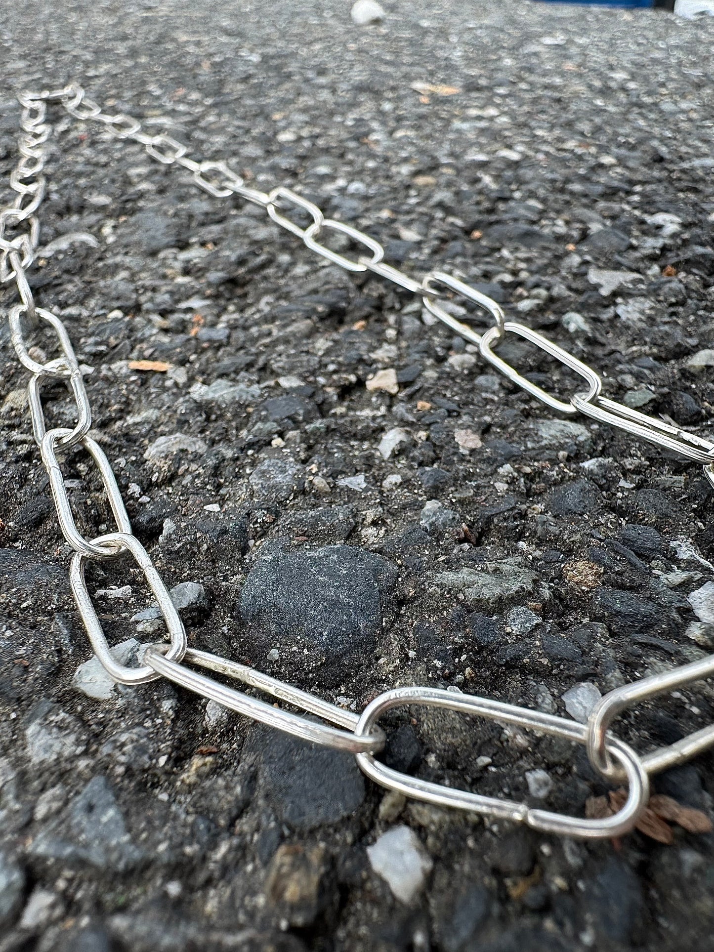 Silver925 Chain Necklace "Paper Clip"