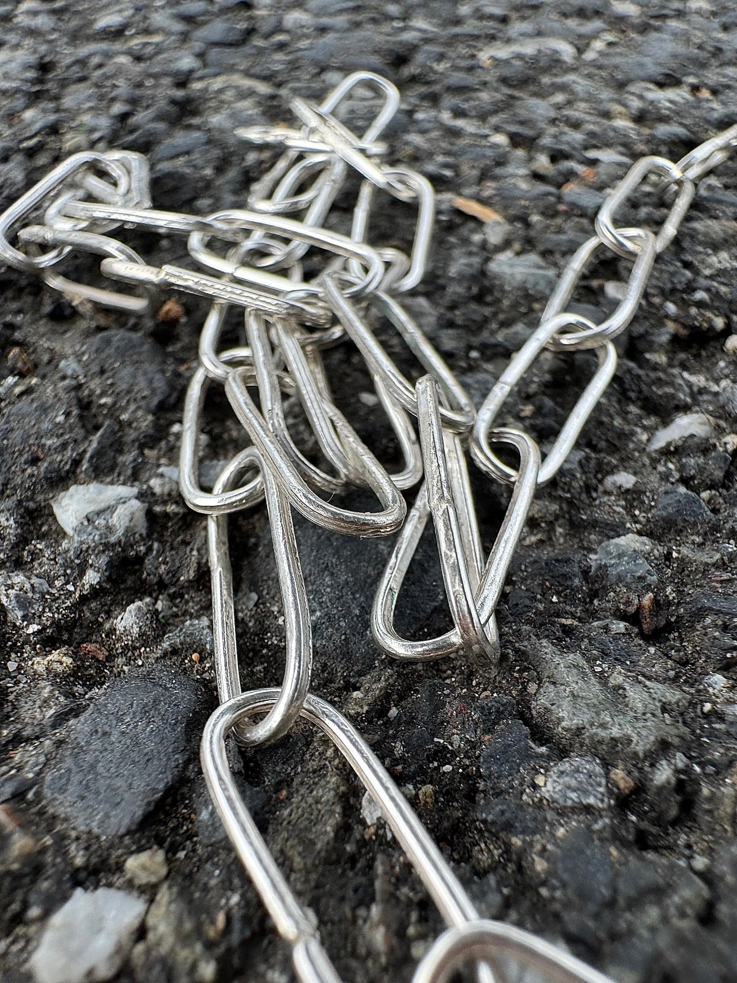 Silver925 Chain Necklace "Paper Clip"
