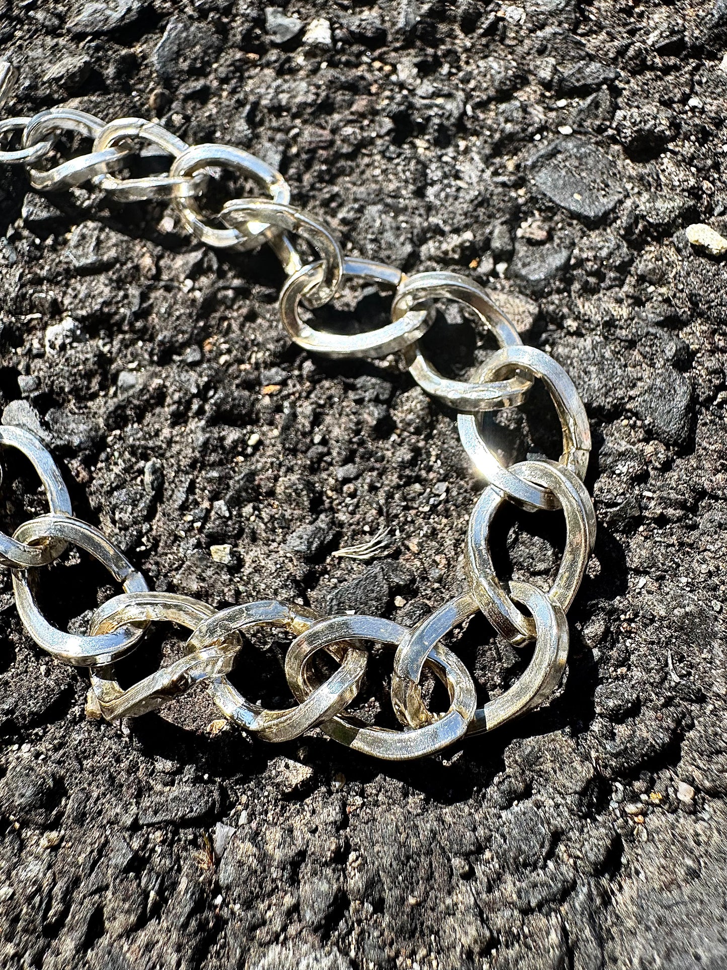 Bend Silver Chain Bracelet