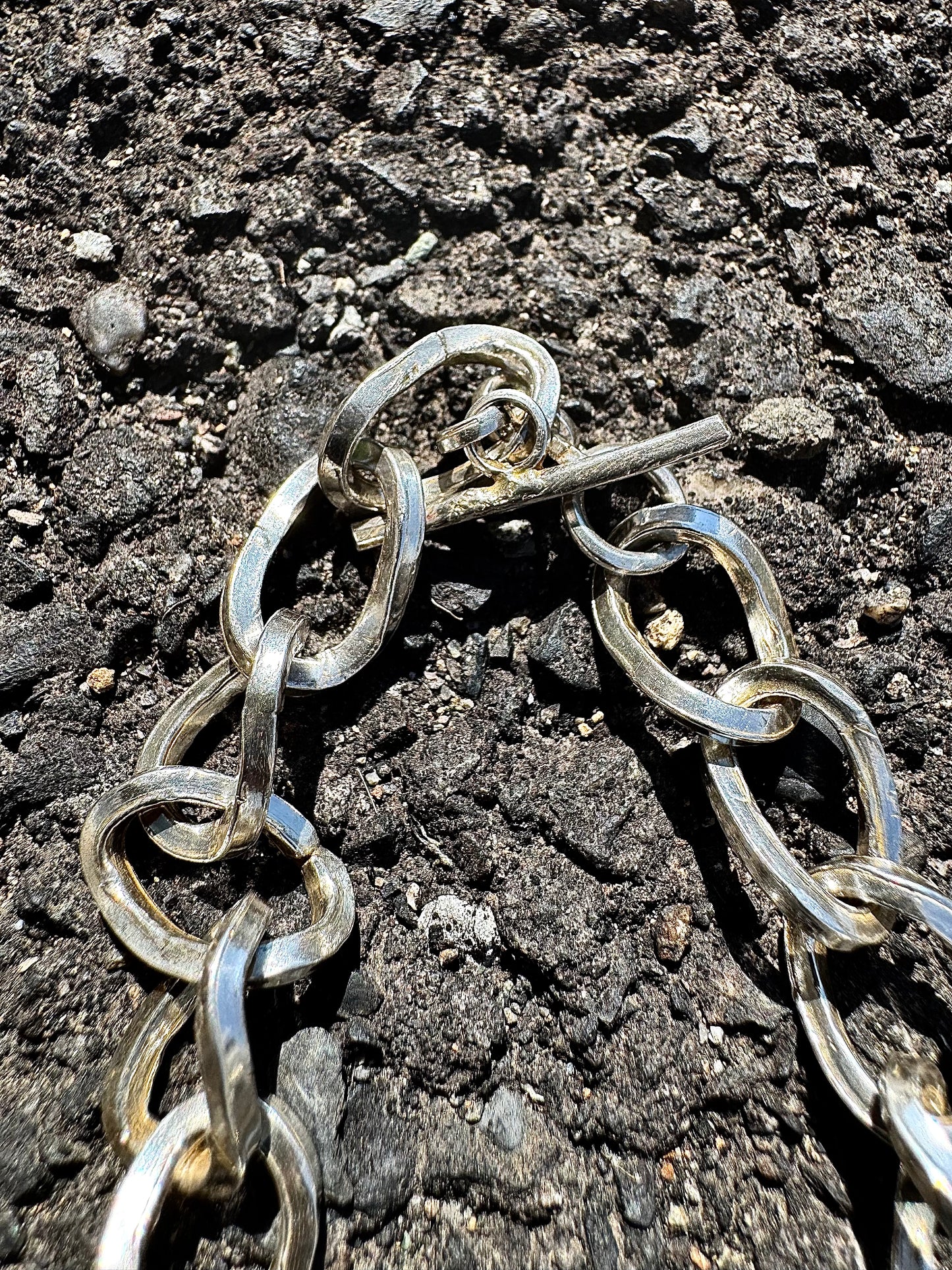 Bend Silver Chain Bracelet