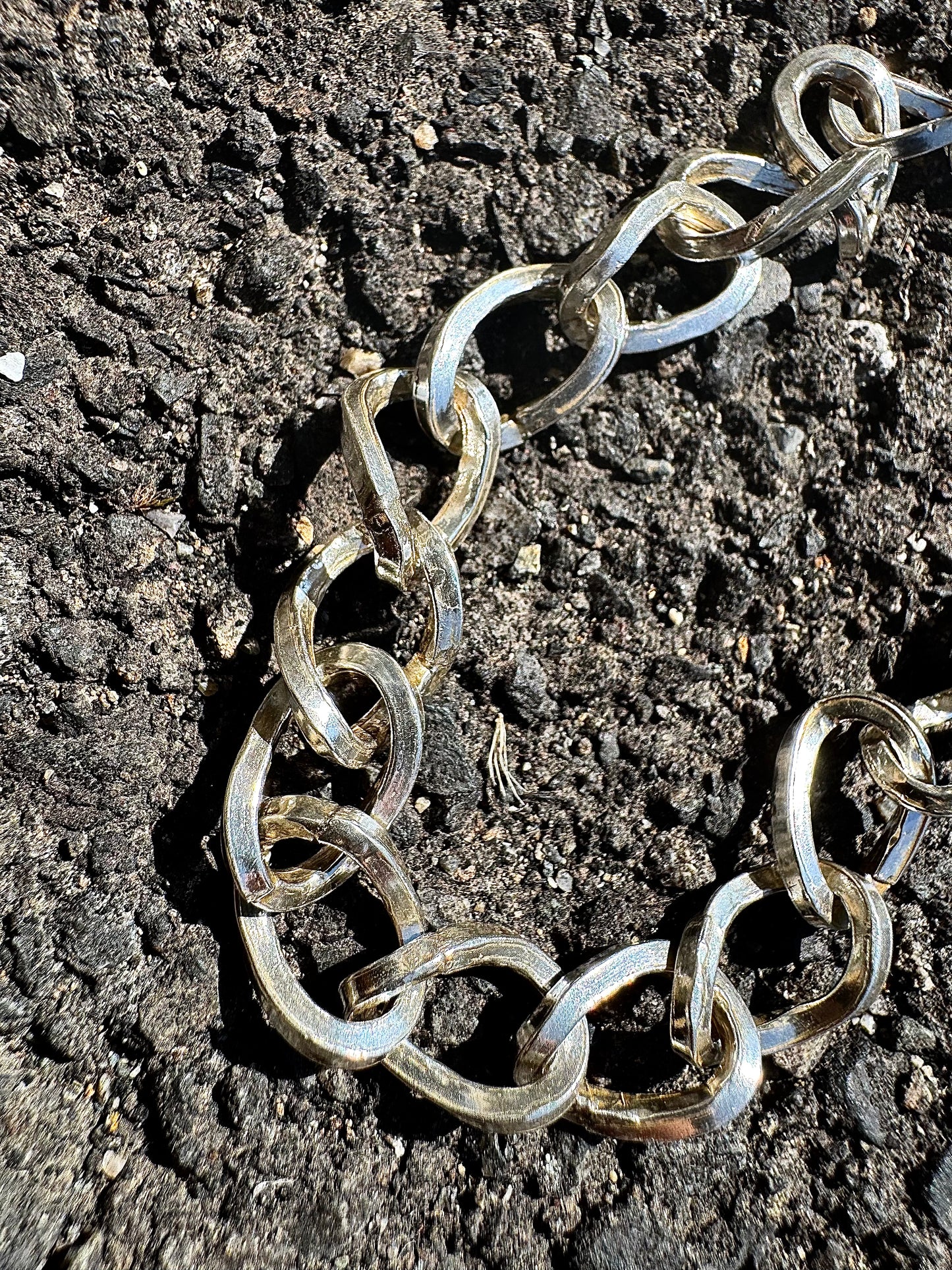 Bend Silver Chain Bracelet