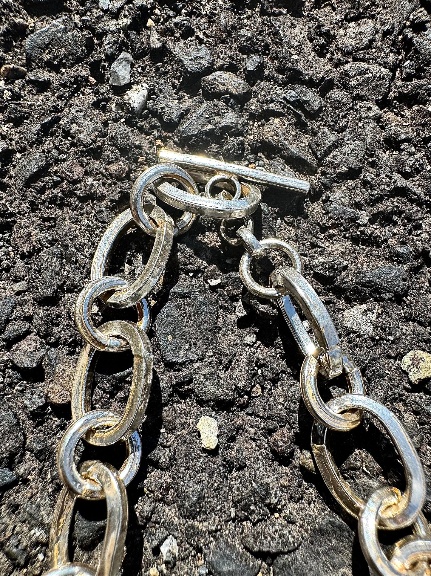 Heavyweight Chain Bracelet "Oval&Circle"