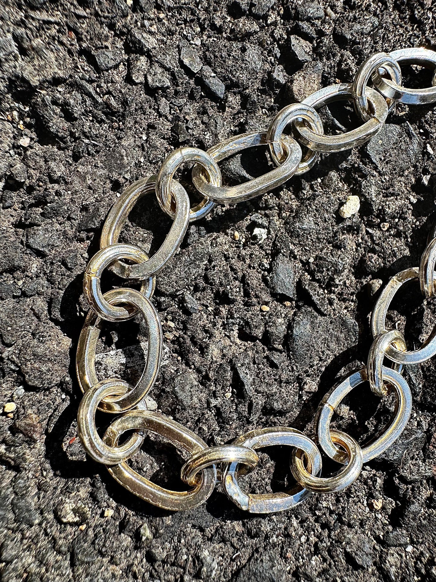 Heavyweight Chain Bracelet "Oval&Circle"