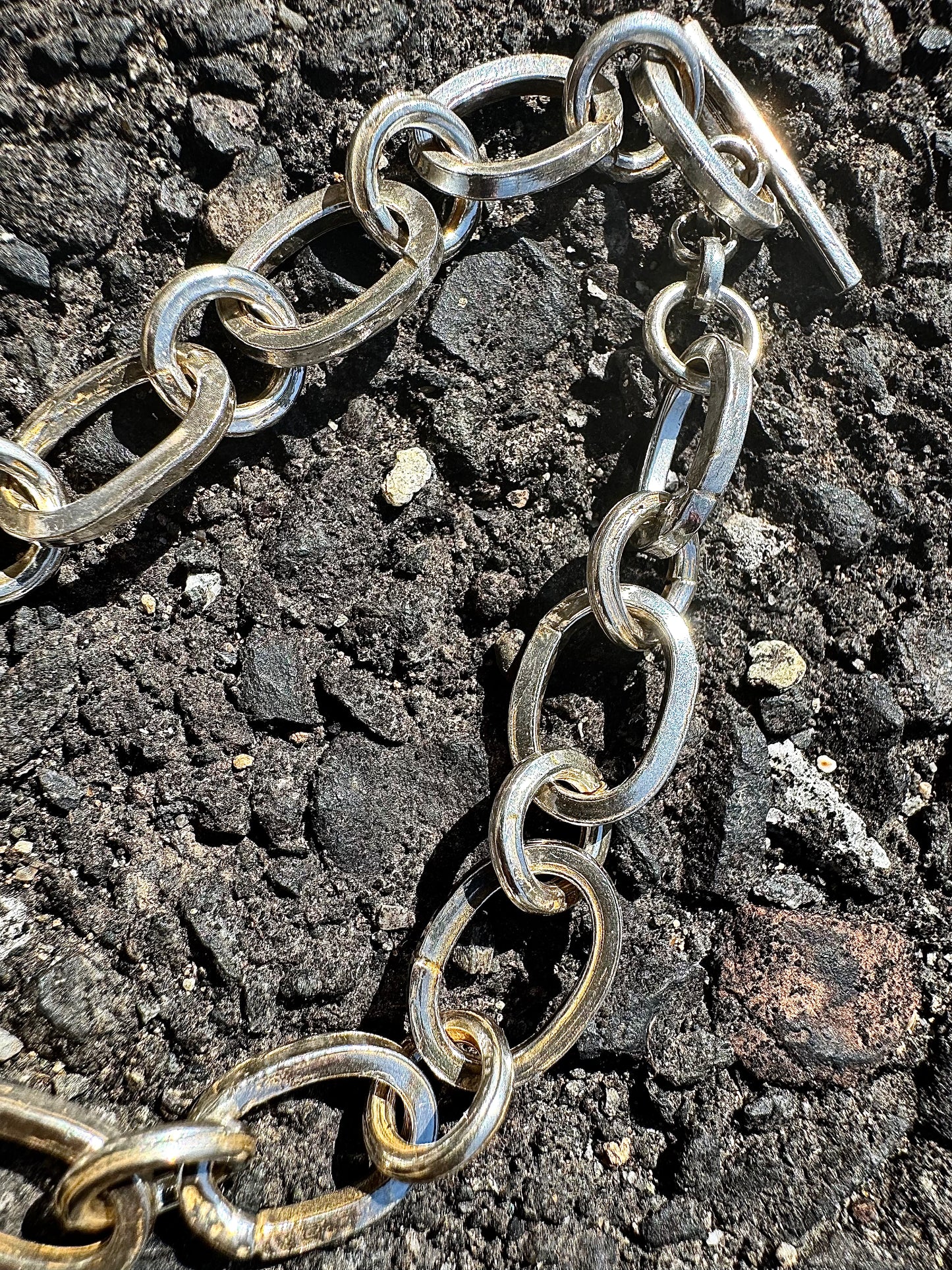 Heavyweight Chain Bracelet "Oval&Circle"