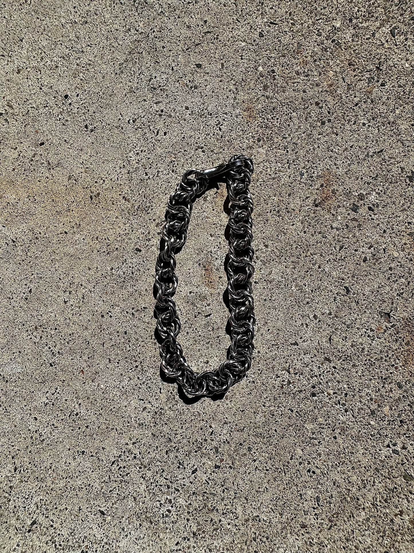 Twist Chain Bracelet "Dark Silver"