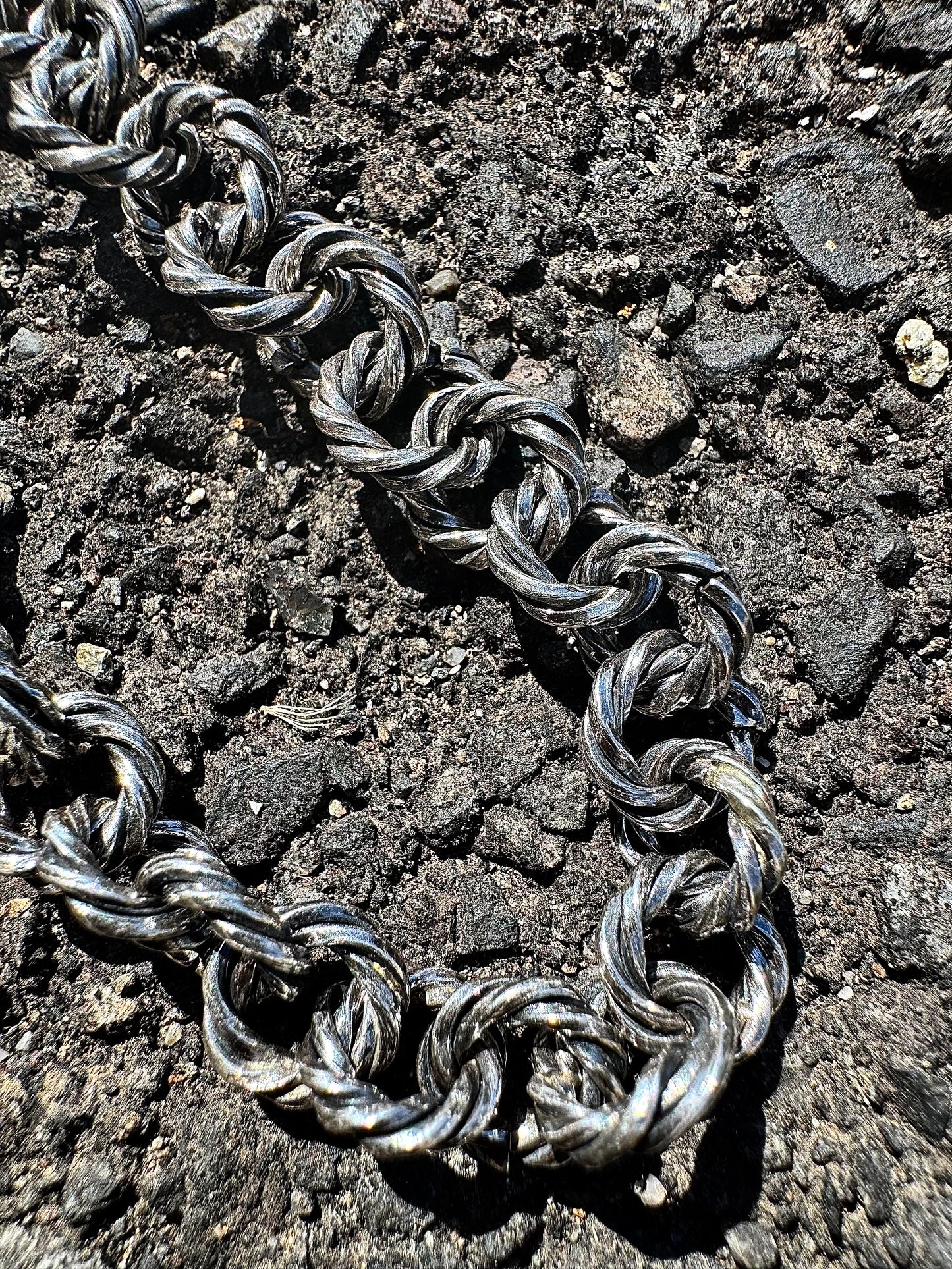 Twist Chain Bracelet "Dark Silver"