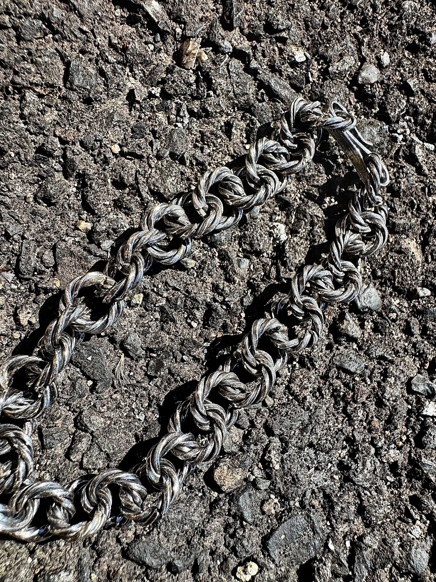 Twist Chain Bracelet "Dark Silver"