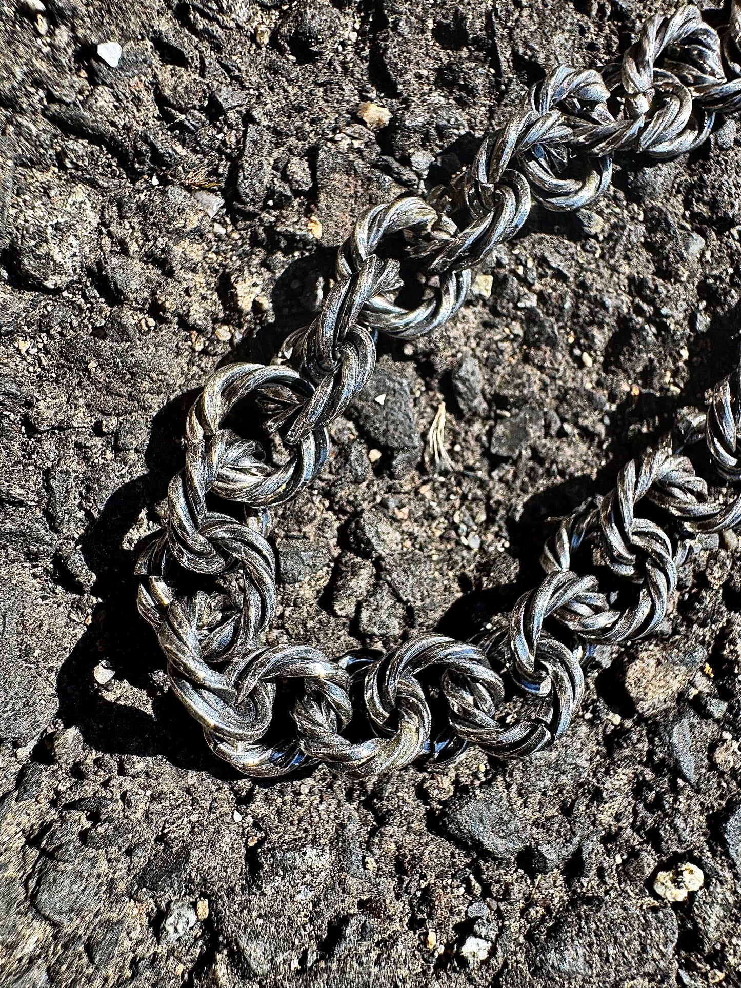 Twist Chain Bracelet "Dark Silver"