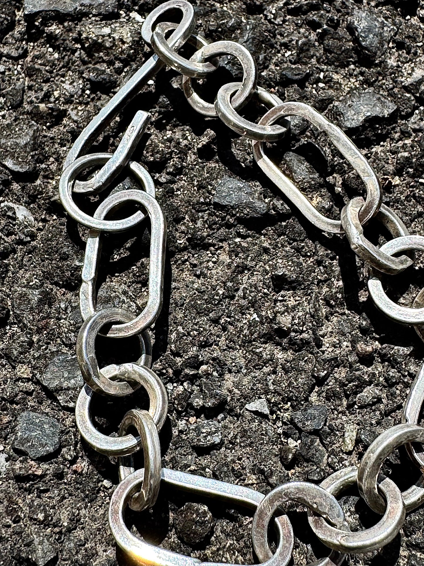 Silver925 Chain Bracelet "Oval&Circle”