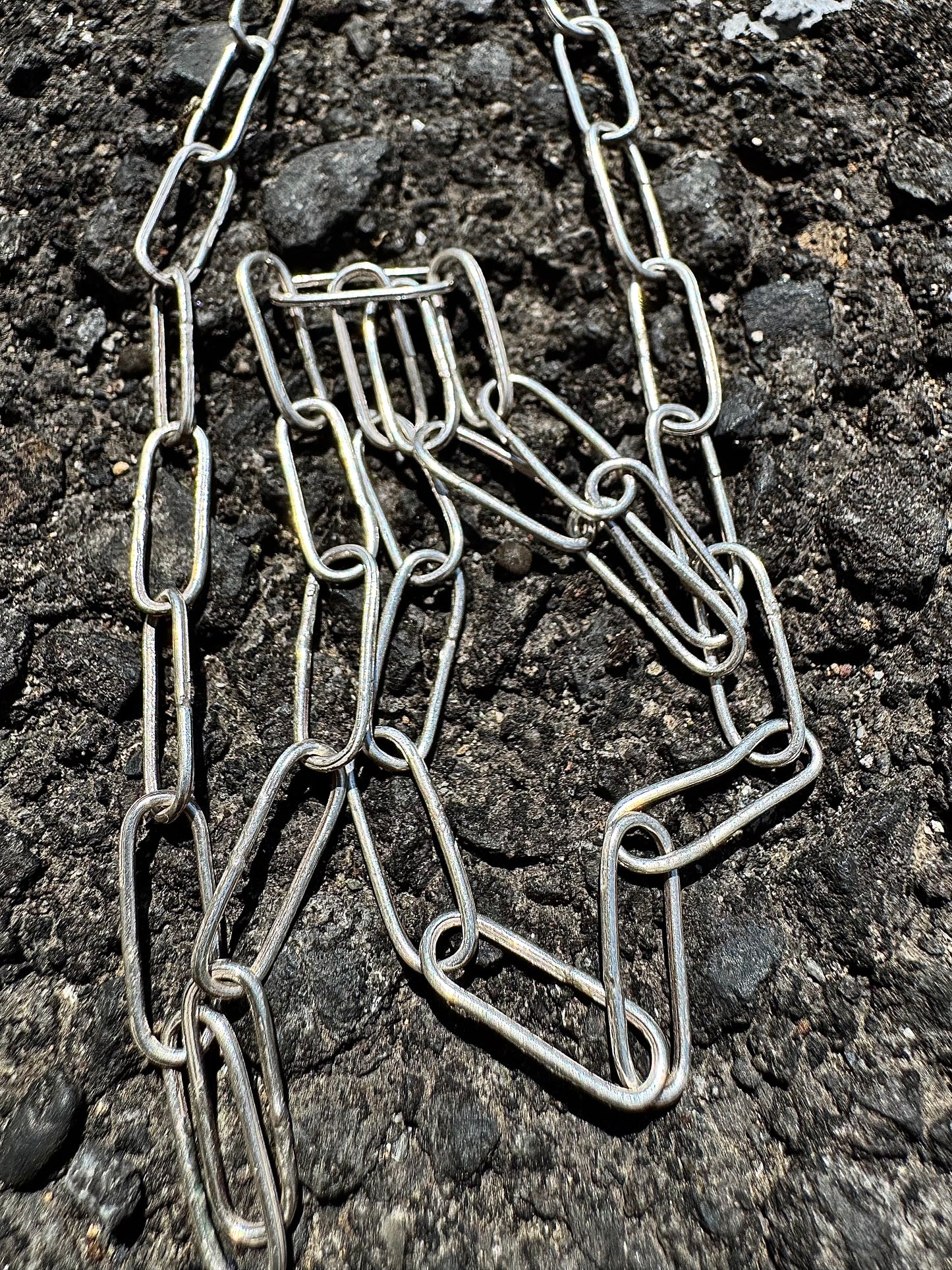 Silver925 Chain Necklace "Paper Clip"