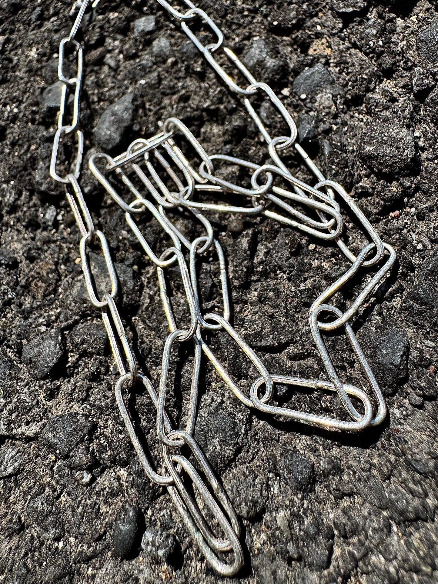 Silver925 Chain Necklace "Paper Clip"