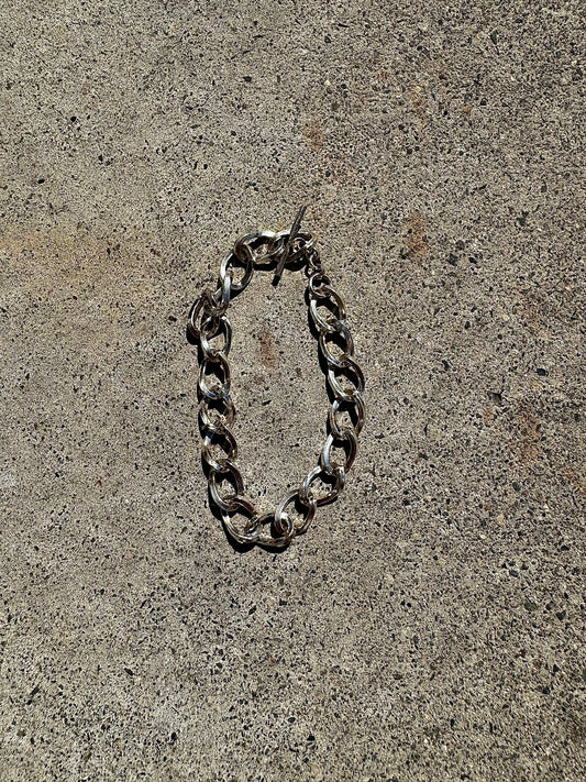 Bend Silver Chain Bracelet