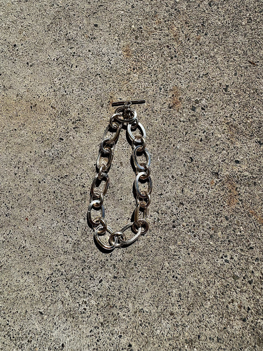 Heavyweight Chain Bracelet "Oval&Circle"