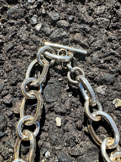Heavyweight Chain Bracelet "Oval&Circle"