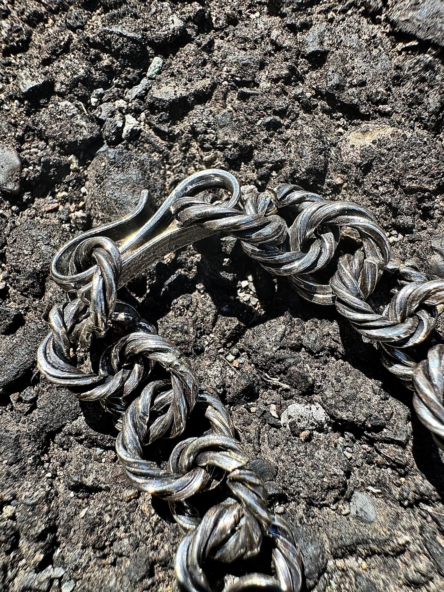 Twist Chain Bracelet "Dark Silver"