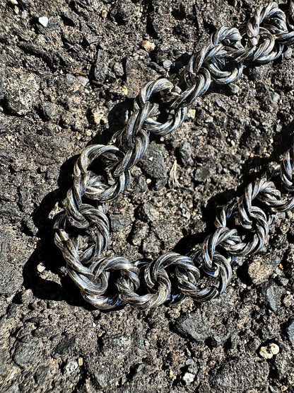 Twist Chain Bracelet "Dark Silver"