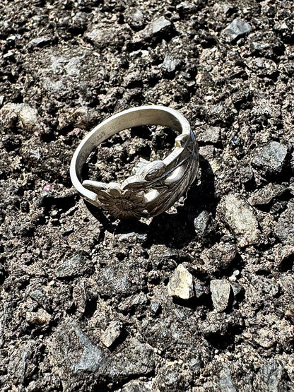 Silver925 Vintage Flower Spoon Ring