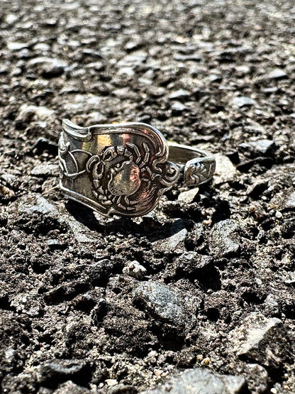 Silver925 Vintage Spoon Ring -CANCER-