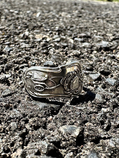 Silver925 Vintage Spoon Ring -CANCER-