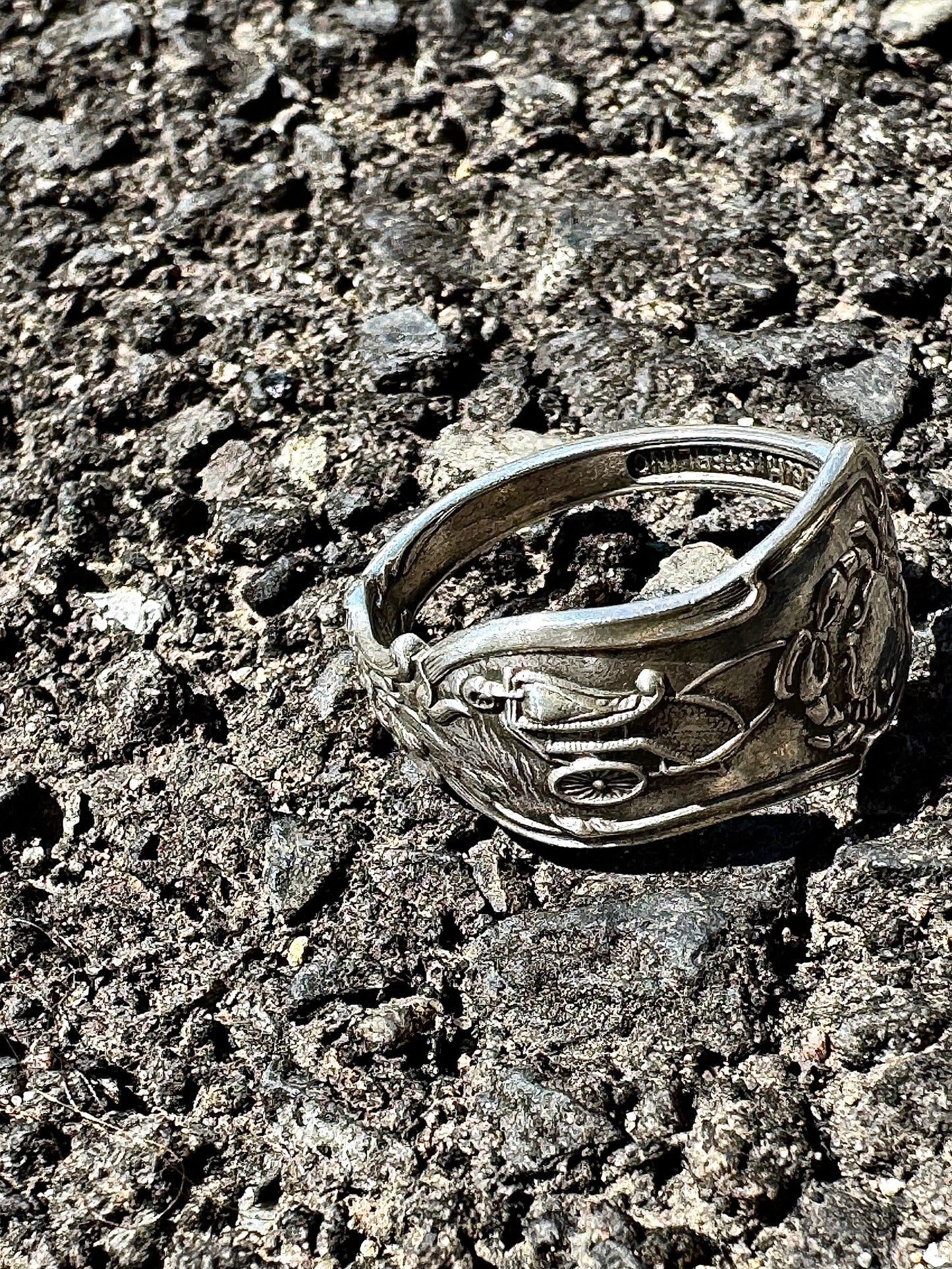Silver925 Vintage Spoon Ring -CANCER-