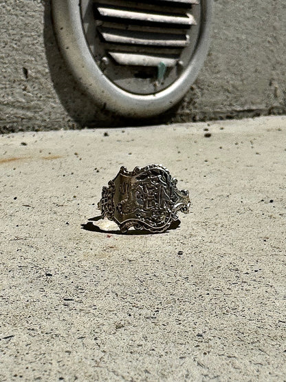 Silver925 Vintage Spoon Ring -Lion-
