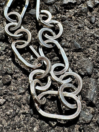 Silver925 Chain Bracelet "Oval＆Circle”