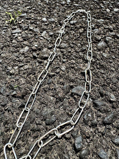 Silver925 Chain Necklace "Paper Clip"