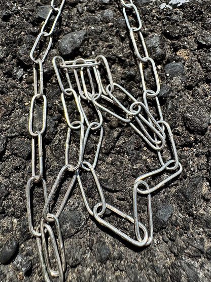 Silver925 Chain Necklace "Paper Clip"