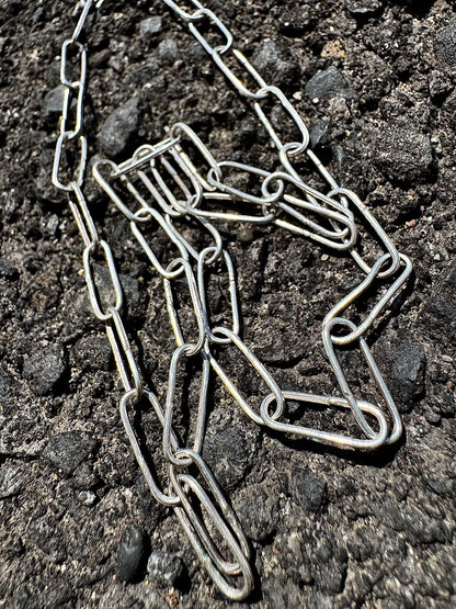Silver925 Chain Necklace "Paper Clip"